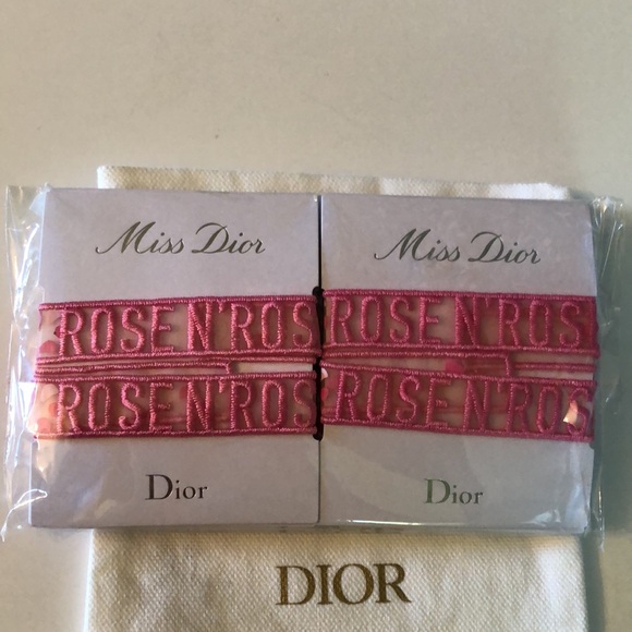 Dior Rose N’Roses Pink Ribbon Bracelet set of 10 - Picture 1 of 6